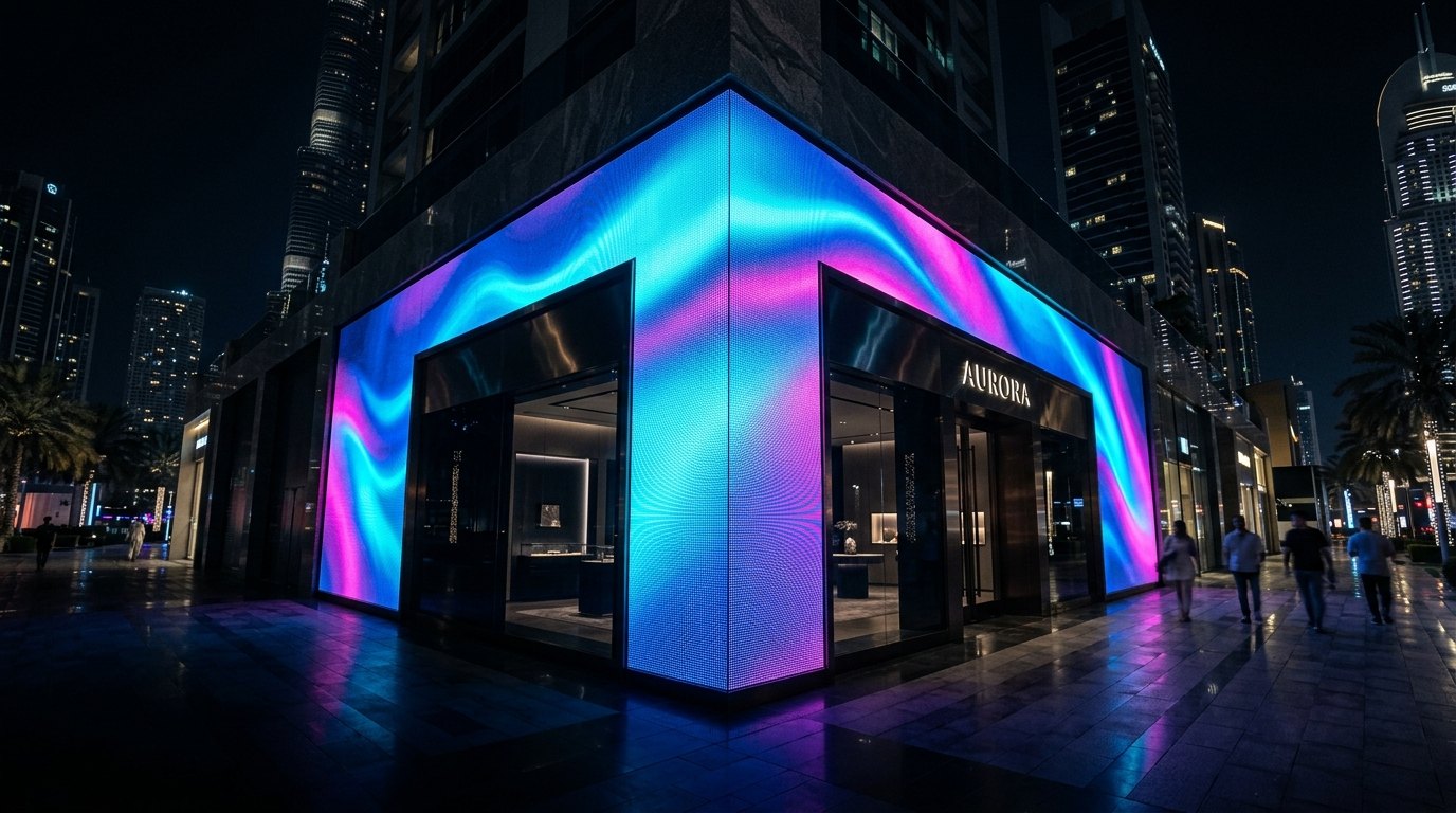 Corner LED Display